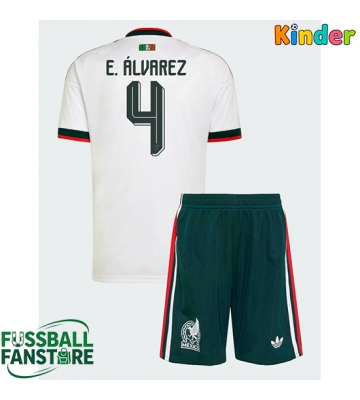 Mexiko Edson Alvarez #4 Replik Auswärtstrikot Kinder WM 2026 Kurzarm (+ Kurze Hosen)